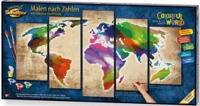 Schipper Malen nach Zahlen »Meisterklasse Polyptychon - Colorful World«, Made in Germany