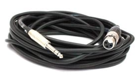 Mikrofonkabel Amphenol XLR female/ 6,3mm Klinkenstecker, 10 Meter, schwarz