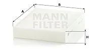 Mann Filter Filter, Innenraumluft Alpina: D4, D3, B4, B3 Bmw: 2 CU25001