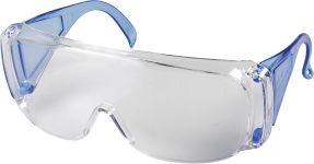 Schutzbrille mit blauem Bügel