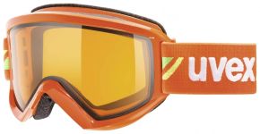 uvex Fire Race Skibrille (3029 orange, lasergold lite/clear)