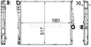 MAHLE Kühler, Motorkühlung  für BMW 17113404397 3400013 17113403551 CR 1393 000S