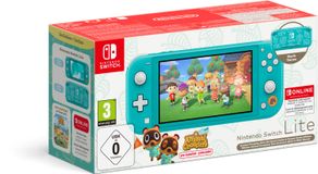 Switch Lite Bundle inkl. Animal Crossing: New Horizons + 12 Monate Nintendo Switch Online türkis