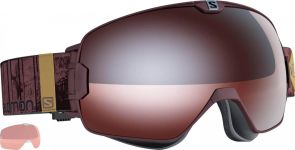 Salomon XMAX Access Skibrille (burgundy, Scheibe: tonic orange/mirror silver)