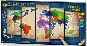 Schipper Malen nach Zahlen »Meisterklasse Polyptychon - Colorful World«, Made in Germany