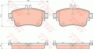 TRW Bremsbelagsatz GDB1933 Bremsbeläge,Bremsklötze MERCEDES-BENZ,A-Klasse (W176),B-Klasse (W246, W242),CLA Coupe (C117)
