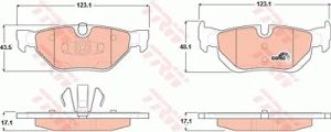 Trw Bremsbeläge hinten (Satz) Bmw: X1, 3, 1 GDB1626