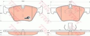 Trw Bremsbelagsatz, Scheibenbremse Bmw: Z4, X1, 5, 3 GDB1559