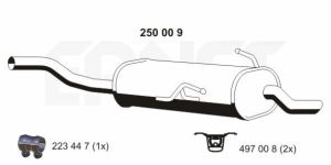 ERNST Endschalldämpfer  für BMW 18121712927 250009