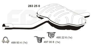 ERNST Endschalldämpfer  für BMW 18107507800 283250