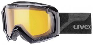 uvex Apache 2 Lasergold Skibrille (2029 black, lasergold lite/clear, double lens cylindric)