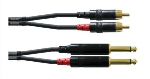 Cordial CFU 6 PC, 6 m, 2x Klinke 6,3mm 2x Cinch male Insertkabel