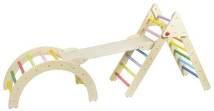 3-in-1 zusammenklappbares Regenbogen-Kletterset