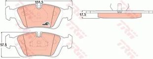 Trw Bremsbelagsatz, Scheibenbremse Bmw: Z3, 3 GDB1100