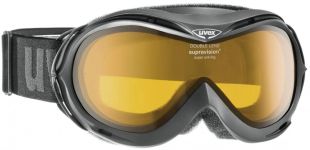 uvex Skibrille Hurricane (0229 black, double lens/lasergold lite (S1))