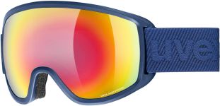 uvex Topic FM sphere Skibrille (4060 navy matt, mirror rainbow/rose (S3))