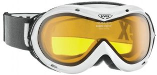 uvex Skibrille Hurricane (0129 white, double lens/lasergold lite (S1))