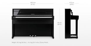 KAWAI CA-901B Digitalpiano schwarz matt, neue Grand Feel III Mechanik, CA901-B