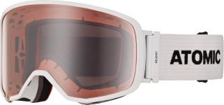 Atomic Revent Large  Skibrille (white, Scheibe silver flash)