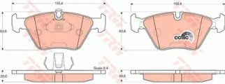 Trw Bremsbeläge vorne (Satz) Bmw: 5 GDB1264
