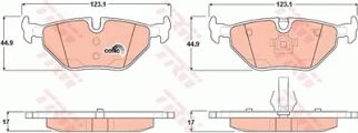 Trw Bremsbelagsatz, Scheibenbremse Bmw: Z4, 3 Mg: MG Rover: 75 Saab: 9-5 GDB1344