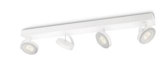 Philips myLiving LED Spot Clockwork 4flg. 531743116, 2000lm, weiss