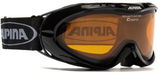 Alpina Opticvision Brillenträger Skibrille (131 schwarz, Scheibe: DOUBLEFLEX)