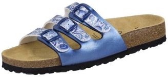 LICO work »560065« Sandale Bioline Pantolette Flower blau