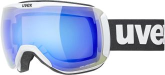 uvex Downhill 2100 CV Skibrille (1030 white matt, mirror blue/colorvision green (S2))