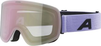 Alpina Penken Skibrille (812 white/lilac matt, Scheibe: mirror (S3))