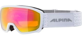 Alpina Scarabeo Junior Brillentäger Skibrille HM (812 white matt, Scheibe: Quattroflex Lite pink (S2))