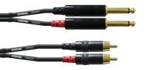 Cordial CFU 0,9 PC, 0,9 m, 2x Klinke 6,3mm 2x Cinch male Insertkabel