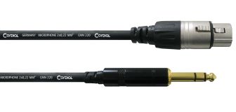 Cordial CFM 0,3 FV Kabeladapter XLRfemale 6,3mm Klinke symmetrisch 0,3 m