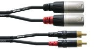 Cordial CFU 6 MC 6 m Professionelles Audiokabel, 2x XLR male 2x Cinchstecker