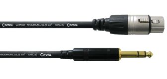 Cordial CFM 3 FV Mikrofonkabel XLR female auf 6,3mm Stereoklinke 3m