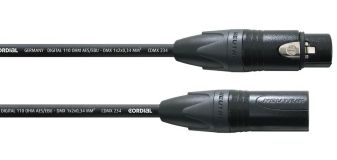 Cordial CPD 10 FM DMX-Kabel Neutrik, 3 pol. 10 Meter, schwarz