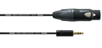 Cordial CPM 1,5 FW-BAL Audiokabel, 1 XLR female 3,5mm Stereoklinkenstecker