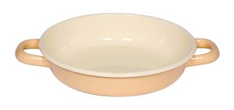 Riess Eierpfanne Servierpfanne Emaille Gelb 18cm
