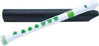 Sopran Blockflöte NUVO Recorder+ weiß-grün, besonders einfache Griffweise
