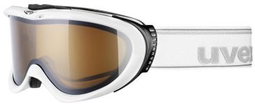 uvex Skibrille Comanche Polavision (1121 white, polavision/lasergold lite)