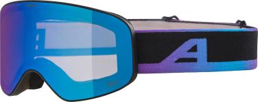 Alpina Fernie Kinderskibrille (833 black/oil matt, Scheibe: mirror blue (S2))