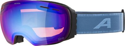 Alpina Granby Skibrille (884 black/smoke/blue matt, Scheibe: MIRROR blue (S2))