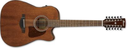 Ibanez AW5412CE-OPN 12-Saiter Akustikgitarre mit Pickup, massive Mahagonidecke