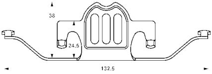 ATE Feder, Bremssattel hinten rechts links  für BMW 34216758059 11.8116-0330.1