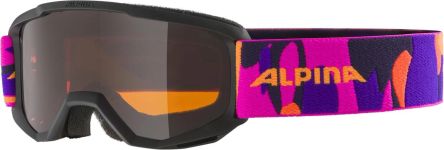 Alpina Scarabeo Junior Skibrille DH (133 black/pink matt, Scheibe: DOUBLEFLEX HICON (S2))