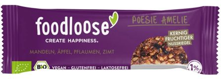 foodloose Nussriegel Poesie Amelie, 35 gr Stück