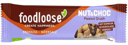 foodloose Nussriegel Nut & Choc Peanut Crush, 35 g