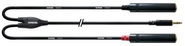 Cordial CFY 0,3 WGG 0,3 m, 3,5mm Stereo Klinke2x 6,3mm Mono-Klinkenbuchse