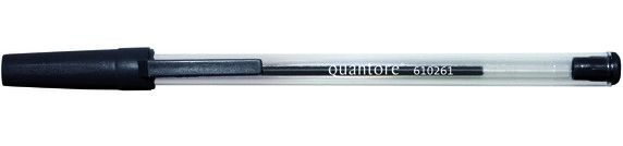 Quantore Kugelschreiber mit Kappe schwarz mittel
