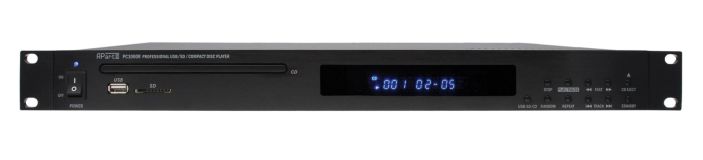 Apart PC 1000R MKll CD-Player, SD-Card, USB, MP-3, 19"/ 1HE, black